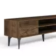 Walnut TV-taso - 100% Melamiinipinnoitettu Lastulevy, 160x48,2x29,6 cm, Tyylikäs ja Kestävä Viimeistely - TV-tasot - 8684283501519 - 8