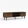 Walnut TV-taso - 100% Melamiinipinnoitettu Lastulevy, 160x48,2x29,6 cm, Tyylikäs ja Kestävä Viimeistely - TV-tasot - 8684283501519 - 7