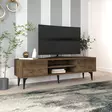 Walnut TV-taso - 100% Melamiinipinnoitettu Lastulevy, 160x48,2x29,6 cm, Tyylikäs ja Kestävä Viimeistely - TV-tasot - 8684283501519 - 3