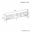 Walnut TV-taso - 100% Melamiinipinnoitettu Lastulevy, 160x48,2x29,6 cm, Tyylikäs ja Kestävä Viimeistely - TV-tasot - 8684283501519 - 1
