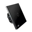 Yksinkertainen kosketuskytkin PNI SH121, lasia, musta, LED-merkkivalolla, 10A 200W - PNI tuotteet - 5949066530029 - 4