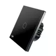 Yksinkertainen kosketuskytkin PNI SH121, lasia, musta, LED-merkkivalolla, 10A 200W - PNI tuotteet - 5949066530029 - 3