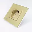 Yksinkertainen sisäänrakennettu pistoke PNI WP101G lasikehyksellä, kullankeltainen väri, 16A 3000W - PNI tuotteet - 5949066530289 - 4