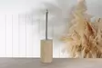 Ylellinen Travertiini Marmori WC-harja Beige - Kestävä ja Tyylikäs Kylpyhuoneen Sisustuselementti, Halkaisija 9 cm, Korkeus 17 cm - Kylpyhuonetarvikkeet - 8684283055609 - 3