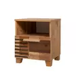 Yöpöytä Atlantic Pine - 100% Melamiinipinnoitettu Lastulevy, 18 mm, PVC-reunat, MDF-kahvat, Muovijalat, 45x52x40 cm - Yöpöydät - 8683743422029 - 1