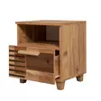 Yöpöytä Atlantic Pine - 100% Melamiinipinnoitettu Lastulevy, 18 mm, PVC-reunat, MDF-kahvat, Muovijalat, 45x52x40 cm - Yöpöydät - 8683743422029 - 3