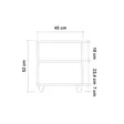 Yöpöytä Atlantic Pine - 100% Melamiinipinnoitettu Lastulevy, 18 mm, PVC-reunat, MDF-kahvat, Muovijalat, 45x52x40 cm - Yöpöydät - 8683743422029 - 4