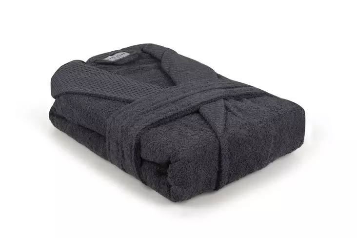 100% Puuvillainen Kylpytakki Anthracite - Konepestävä 40 °C - Koko S - 360 gr/m² - Ylellinen Mukavuus ja Tyyli - Pyyhkeet ja kylpytakit - 8683742475309 - 1