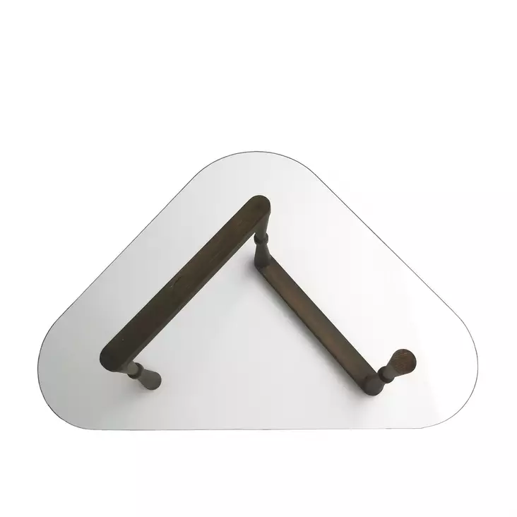 100% Pyökki Pöytä, 6mm, Temperoitu Lasi, Saksanpähkinä, 96x41x81 cm, Assembled, 2 Pakkausta, Tyylikäs ja Kestävä - Pöydät - 8682870558519 - 1