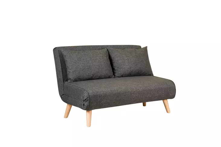 2-istuttava vuodesohva, tummanharmaa, 120 x 79 x 80 cm, kestävä, mukava, monikäyttöinen - Vuodesohvat - 8683743716579 - 1