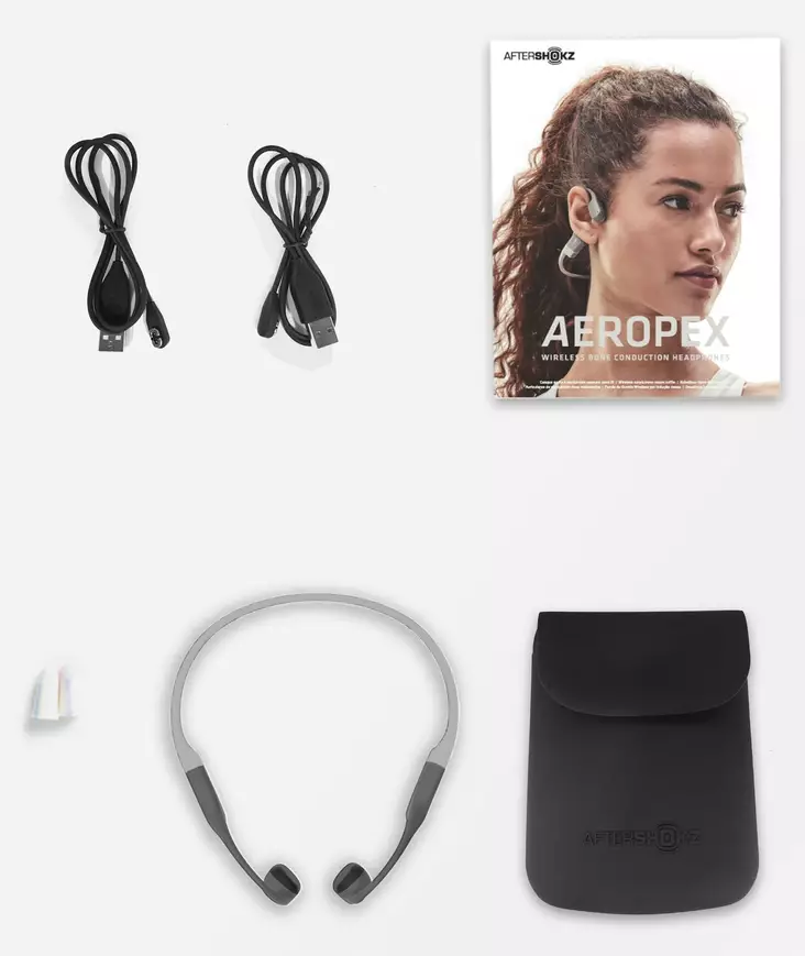 Aeropex Lunar Grey AfterShokz Aeropex-luujohdekuuloke