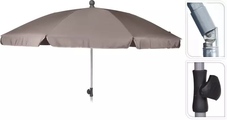 Aurinkovarjo 200 cm taupe - Aurinkovarjot ja markiisit - 8719987398179 - 1