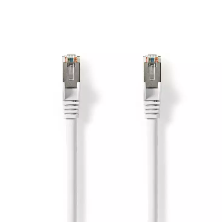 Cat 8.1 verkkokaapeli | S/FTP | RJ45 uros | RJ45 uros | 0.25 m | Pyöreä | LSZH | Valkoinen | Kirjekuori - Tietokone ja verkko - 5412810319619 - 1