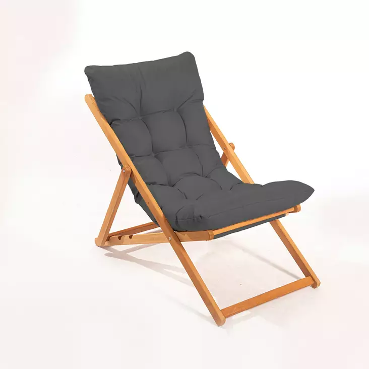 Puutarhatuoli 100% Pyökki, Harmaa Luonnollinen, 59x90x44 cm, Vedenpohjainen Puunsuoja, Ympäristöystävällinen - Puutarhatuolit ja sohvat - 8683742129189 - 1