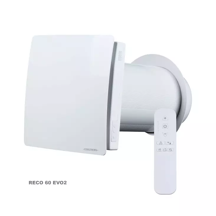 Cooltron Reco 60 EVO2 ilmanvaihtokone lämmön talteenotolla - Tuulettimet ja ilmastointilaitteet - 6438014374239 - 1