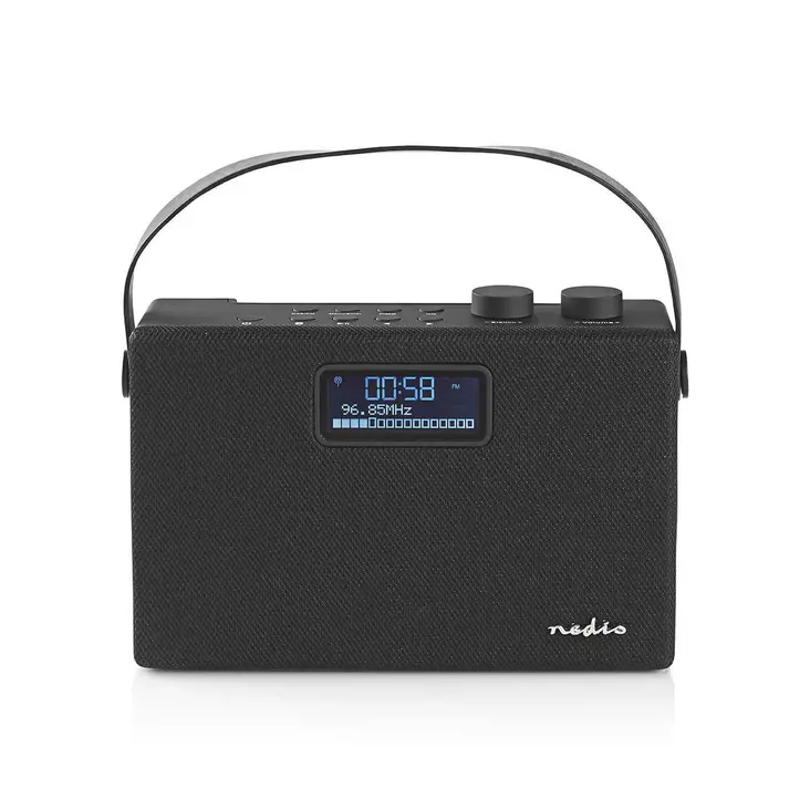 DAB+ Radio | Pöytämalli | DAB+ / FM | 2.8 " | Mustavalkoinen näyttö | Paristokäyttöinen / Verkkovirtakäyttöinen | Digitaalinen | 15 W | Bluetooth | Kuulokkeiden lähtöliitäntä | Kantokahva | Musta - Radiot ja MP3/4-soittimet - 5412810272679 - 1