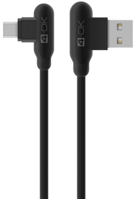 Datakaapeli kulma USB C 1m musta, Mobia - USB-C -kaapelit - 8428728105319 - 1