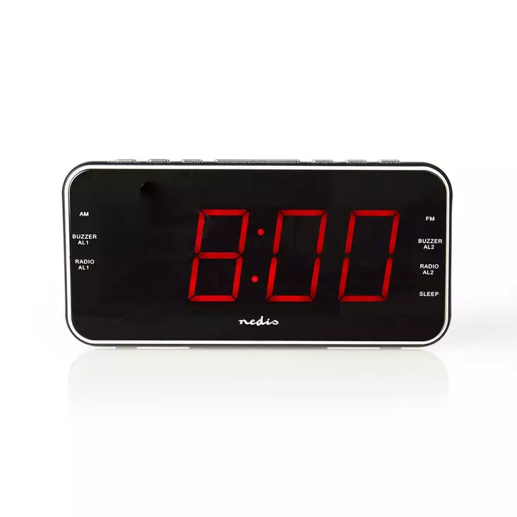 Digitaalinen Kelloradio | LED | 1x 3.5 mm Audio Input | Ajan heijastus | AM / FM | Torkkutoiminto | Uniajastus | Hälytysten lukumäärä: 2 | Musta - Kellot - 5412810274109 - 1