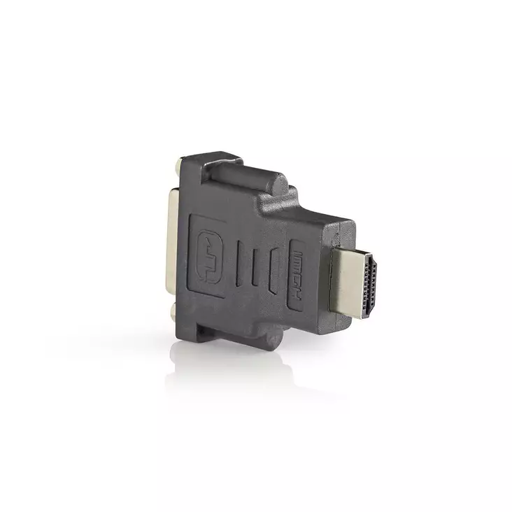 HDMI -sovitin | HDMI liitin | DVI-D 24+1-Pin Naaras | Kullattu | Suora | ABS-Muovi | Antrasiitti | 1 kpl | Laatikko - Videoliittimet ja plugit - 5412810265459 - 1