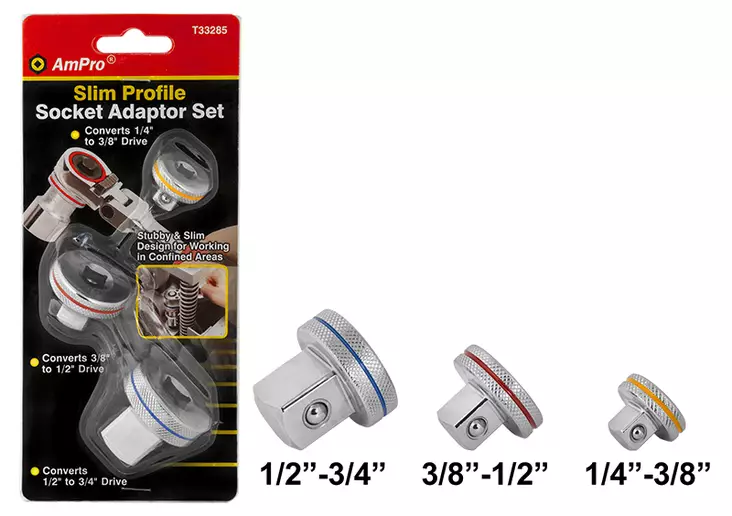 Hylsyadapterisarja 3-os. slim - Hylsyt ja adapterit - 795609332859 - 1