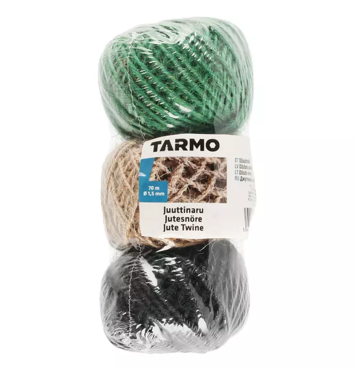 Juuttinaru 1,5 mm x 70 m 3 kpl Tarmo - Muut puutarhatarvikkeet - 6410413194359 - 1