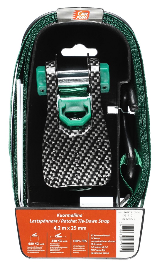 Kuormaliina Carman 680 kg Carbon - Kuorman sidonta - 6410413079779 - 1