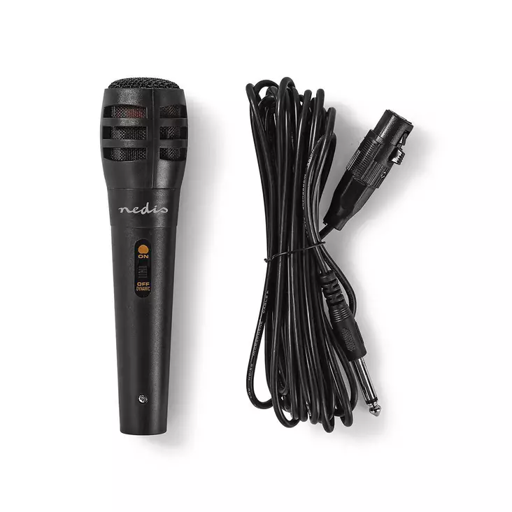 Mikrofoni | Kardioidi | Irroitettava kaapeli | 5.00 m | 80 Hz - 12 kHz | 600 Ohm | -75 dB | On/off-kytkin | ABS-Muovi / Alumiini | Musta - Mikrofonit ja karaokelaitteet - 5412810283859 - 1