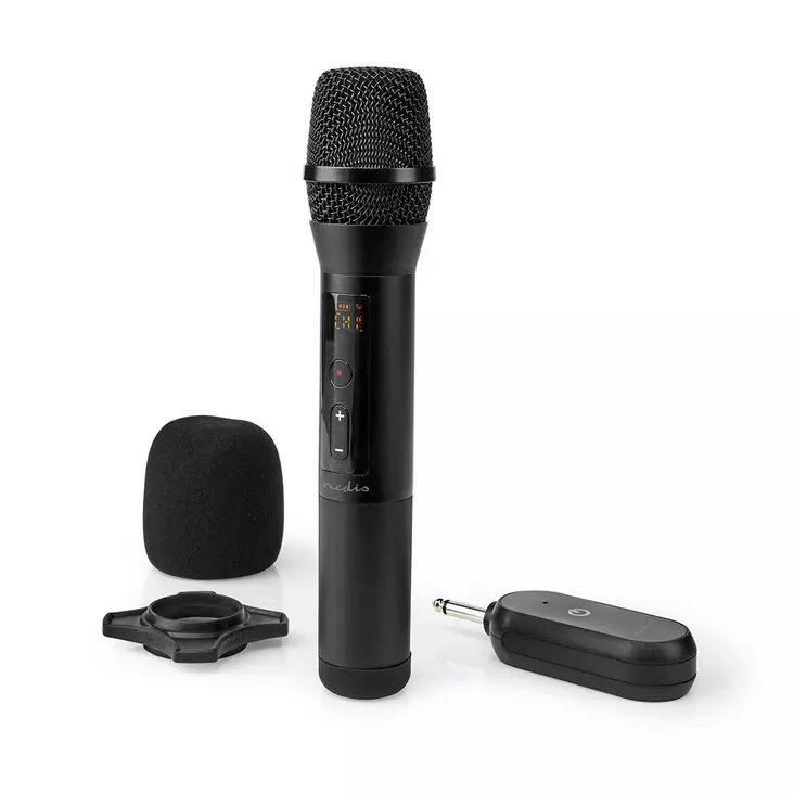 Langaton Mikrofonisarja | 20 Kanavaa | 1 mikrofoni | Kardioidi | 70 Hz - 13 kHz | 1000 Ohm | -95 dB | Äänenvoimakkuuden Säätö | Musta - Mikrofonit ja karaokelaitteet - 5412810330829 - 1