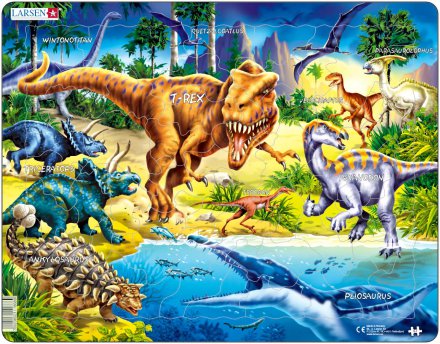 Larsen Dinosaurs Maxi palapeli - Palapelit - 7023852118689 - 1