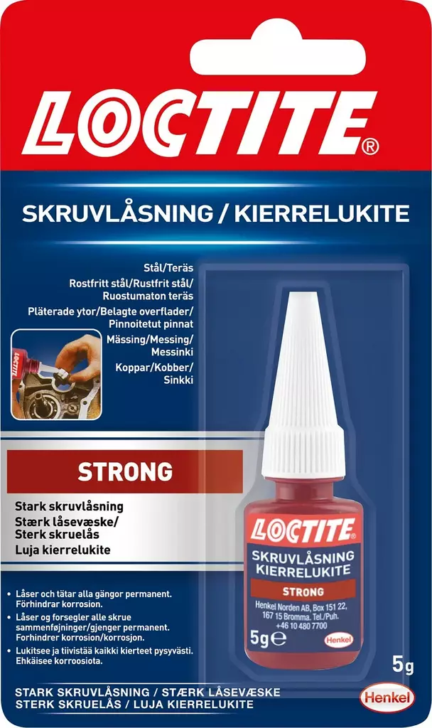 Loctite ruuvi- ja laakerilukite,voimakas - Liimat - 5010266352459 - 1
