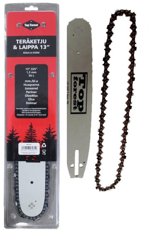 Moottorisahan laippa + ter=C3=A4ketju 13 - Teräketjut ja laipat - 6430013069819 - 1