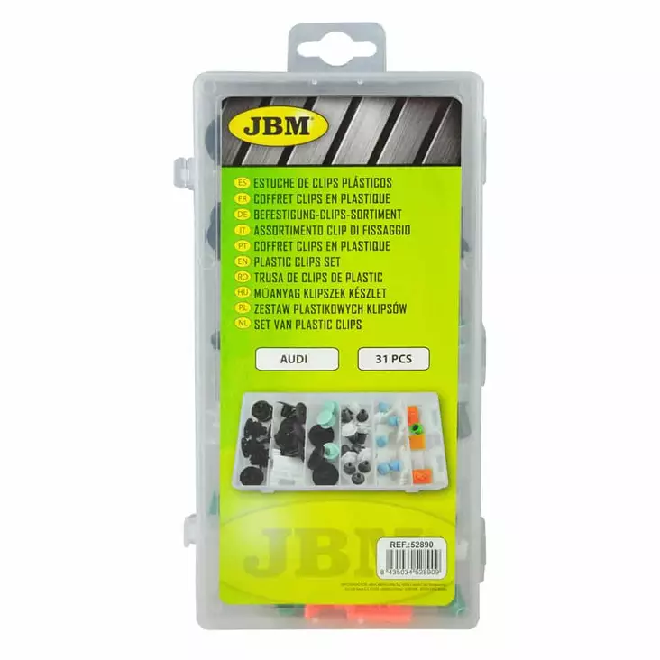 Muoviklipsisetti Audi 31 kpl JBM - Kori- ja verhoilukiinnikkeet - 8435034528909 - 1