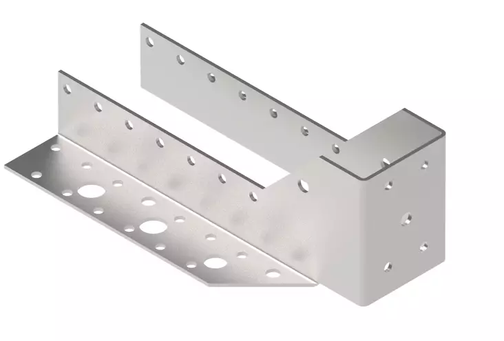 Palkkikenk=C3=A4 Kuumasinkitty 51 x 195 x 2 mm - Naulauslevyt ja kulmaraudat - 4741280722089 - 1