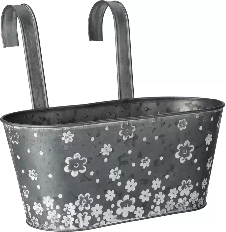 Parvekeruukku Sinkkiä 29x15x13 cm - Ruukut - 8720573501729 - 1