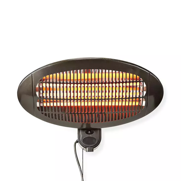 Patio lämmitin | 2000 W | 3 Lämpöasetusta | Seinäkiinnitettävä | IP34 | Musta - Terassilämmittimet ja -tarvikkeet - 5412810326839 - 1