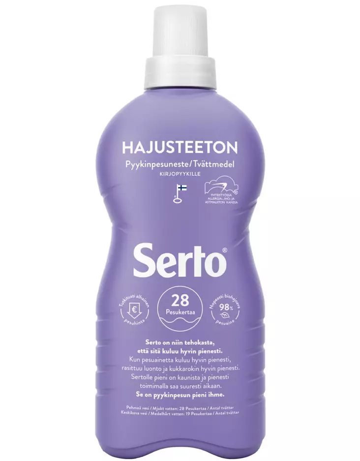 Pyykinpesuneste Serto Hajusteeton - Pyykinpesu- ja huuhteluaineet - 6417964578409 - 1