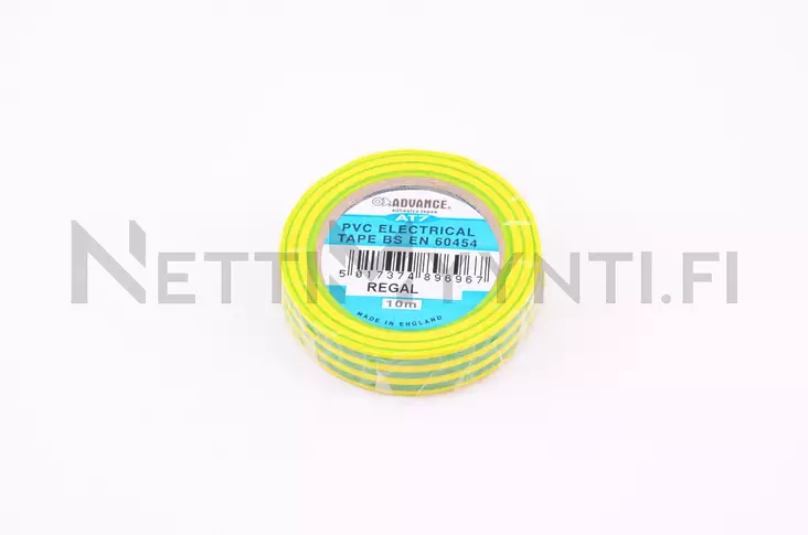 Sähköteippi 15 x 10 m, keltainen/vihreä - Rakennusteipit - 646-7180-99 - 1