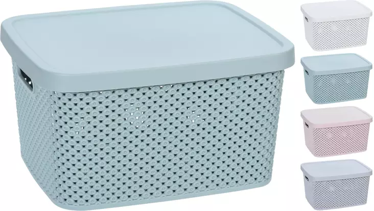 S=C3=A4ilytyslaatikko kannella 27x27x15cm - Muovilaatikot ja säilytyslaatikot - 8719987530029 - 1