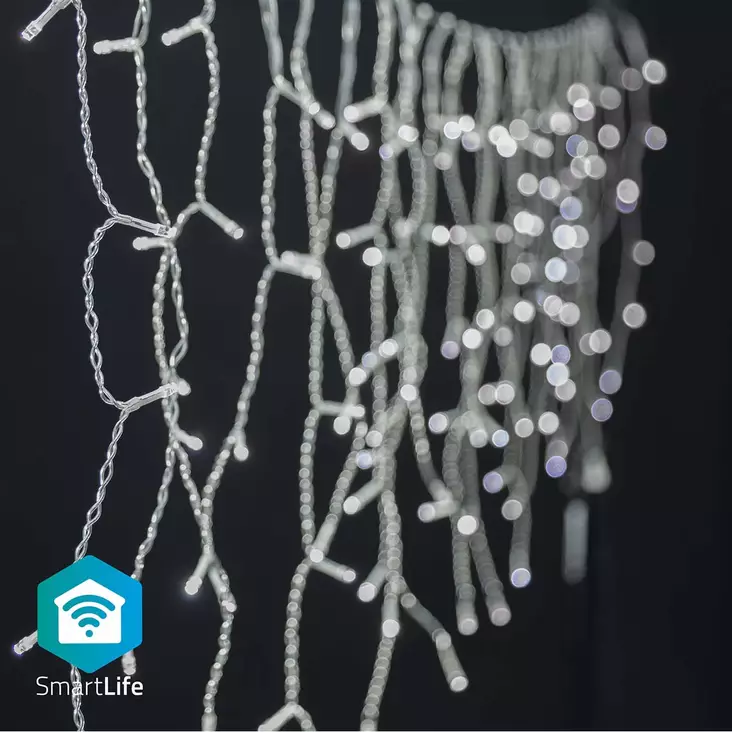 SmartLife Jouluvalot | Jääpuikko | Wi-Fi | Kylmä Valkoinen | 240 LED's | 5.00 m | Android / IOS - Koristevalot - 5412810404919 - 1