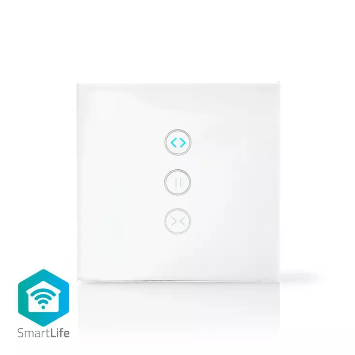SmartLife Seinäkytkin | Päivänvarjo / Sulkija / Verho | Seinäkiinnitys | 300 W | Android / IOS | Lasi | Valkoinen - Kytkimet - 5412810272839 - 1