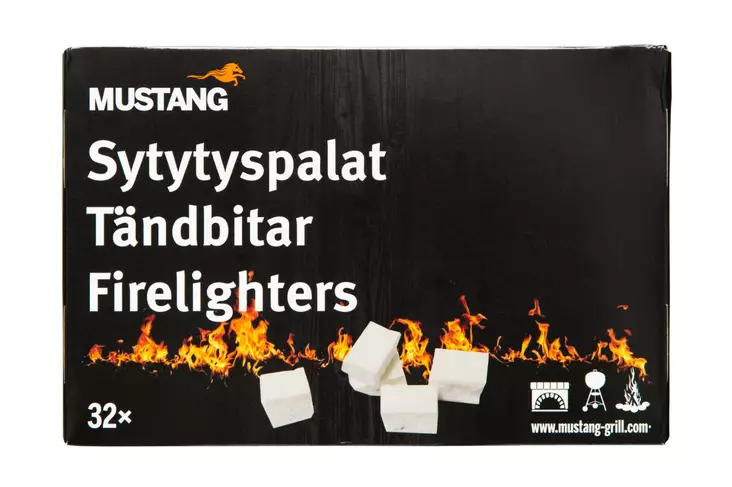 Mustang sytytyspala 32 kpl=20 - Sytyttimet, sytykkeet, kaasut - 682-7030-99 - 1