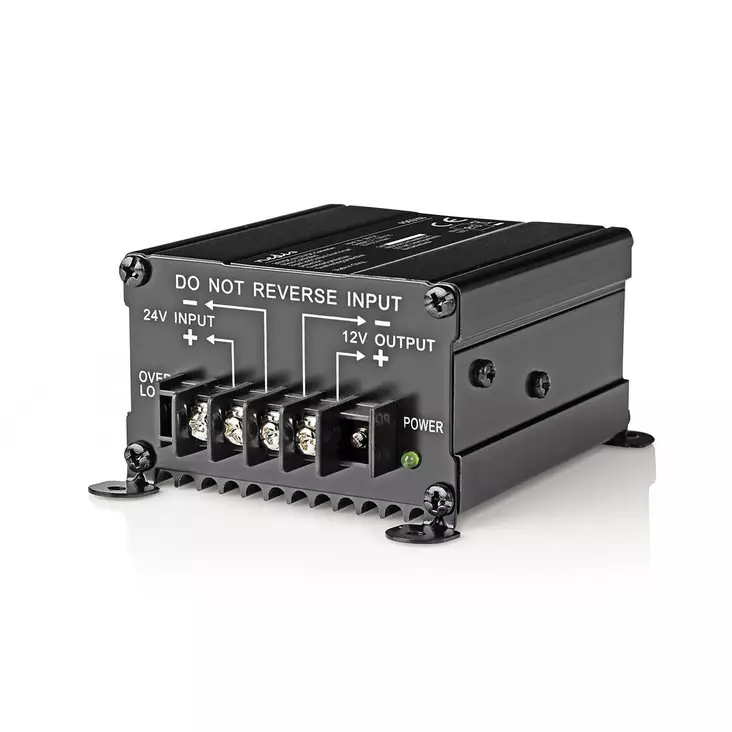 Tehonmuunnin | Autokäyttöinen | 24 V DC | 12 V DC | 120 W | Ruuviterminaali | Varustettu sulakkeella | Musta - Invertterit ja virtamuuntimet - 5412810300709 - 1