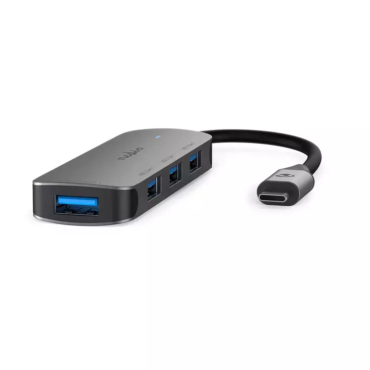USB-keskitin | 1x USB-C | 4x USB A Female | 4-Porttinen port(s) | USB 3.2 Gen 1 | USB Virta | 5 Gbps - Tietokone ja verkko - 5412810415489 - 1