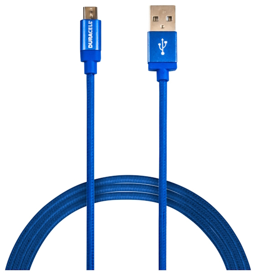 USB kaapeli Duracell MicroUSB 1m sininen - Micro-USB -kaapelit - 5055190179819 - 1