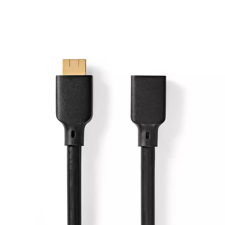 Ultra High Speed HDMI -kaapeli | HDMI liitin | HDMI Ulostulo | 8K@60Hz | 48 Gbps | 1.00 m | Pyöreä | 7.9 mm | Musta | Laatikko - HDMI-kaapelit - 5412810412129 - 1