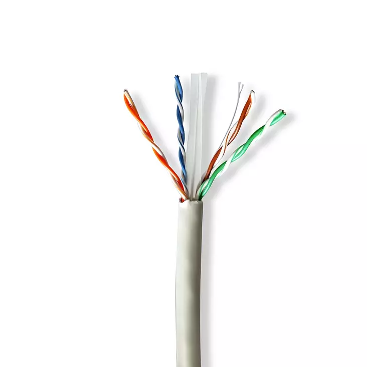CAT6 verkkokaapelin rulla | Solid | U/UTP | Puhdas kupari | 305 m | Sisäkäyttöinen | Pyöreä | LSZH | Harmaa | Vetolaatikko - Tietokone ja verkko - 5412810403639 - 10