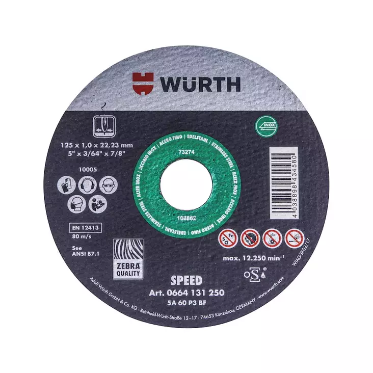 Katkaisulaikka rst 115x1,0 speed - Laikat kulmahiomakoneeseen - 4038898434559 - 1