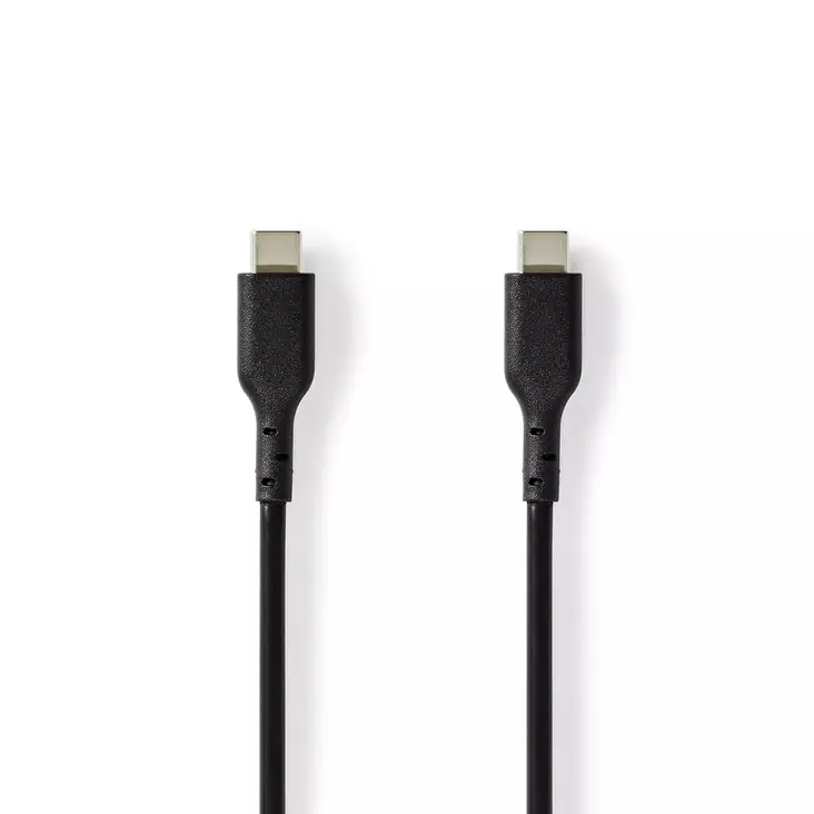 USB kaapeli | USB 2.0 | USB-C Uros | USB-C Uros | 240 W | 480 Mbps | Niklattu | 2.00 m | Pyöreä | PVC | Musta | Label - Tietokone ja verkko - 5412810421749 - 1