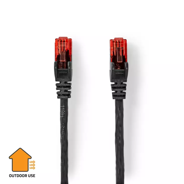 CAT6 Verkkokaapeli | RJ45 uros | RJ45 uros | U/UTP | 30.0 m | Ulkokäyttöinen | Pyöreä | PE | Musta | Label - Tietokone ja verkko - 5412810424559 - 1
