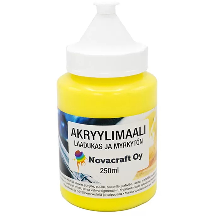 Akryylimaali 250 ml keltainen - Akryylimaalit- ja värit - 6429810234049 - 1